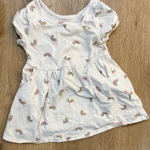 GAP Kids Casual Dress with Rainbow Print - Cream